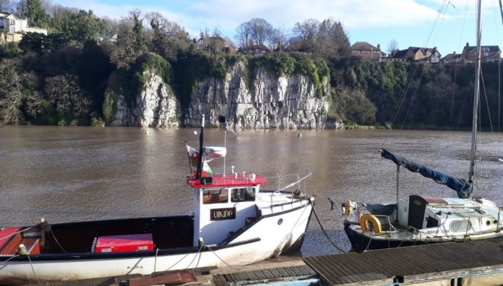 Chepstow quayside - much quieter here now than it was 100 years ago